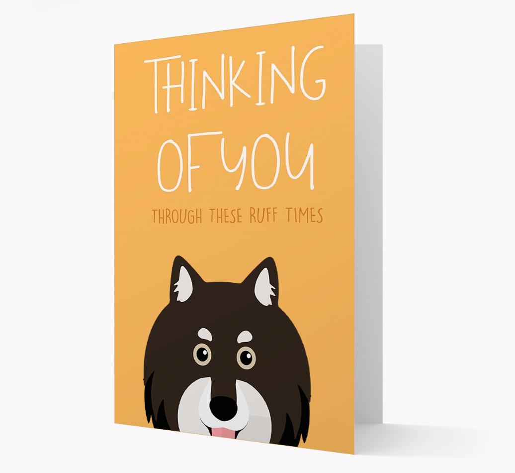 'Thinking of You Through These Ruff Times' Card with {breedFullName} Icon