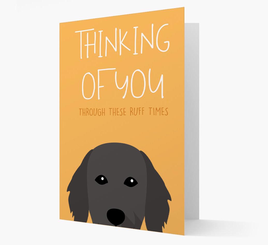 'Thinking of You Through These Ruff Times' Card with {breedFullName} Icon