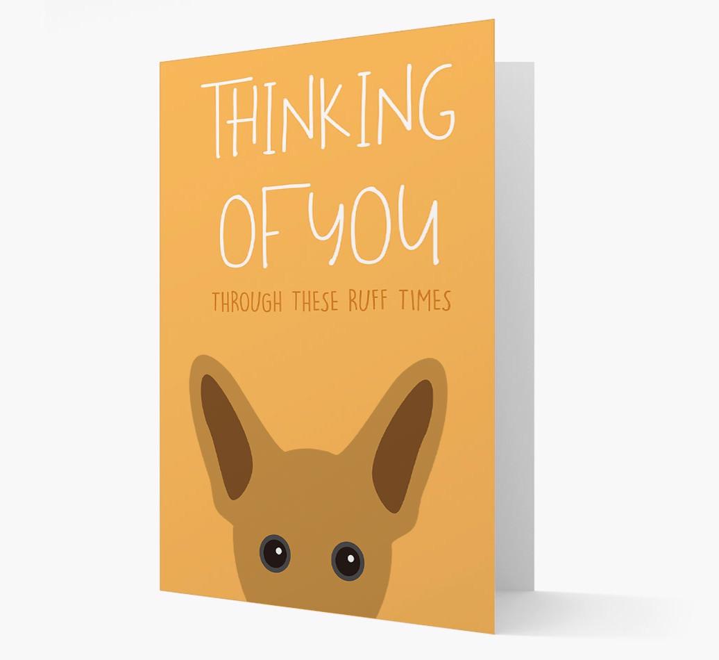 'Thinking of You Through These Ruff Times' Card with {breedFullName} Icon