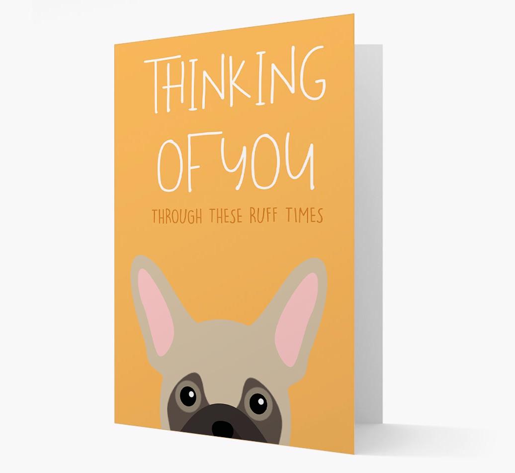 'Thinking of You Through These Ruff Times' Card with {breedFullName} Icon