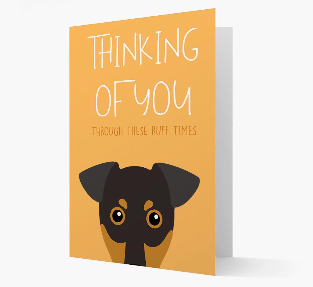 'Thinking of You Through These Ruff Times' Card with {breedFullName} Icon