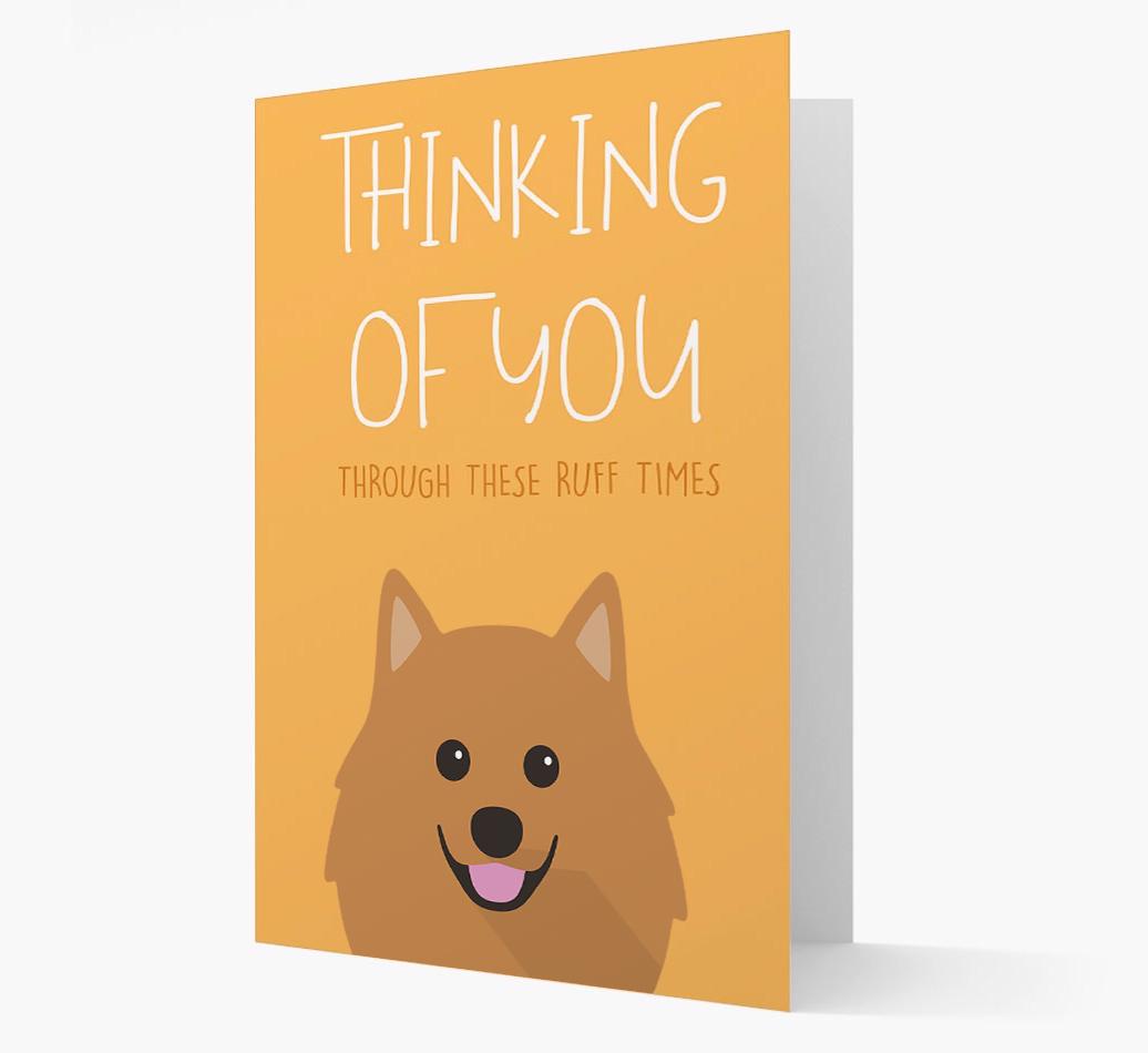 'Thinking of You Through These Ruff Times' Card with {breedFullName} Icon