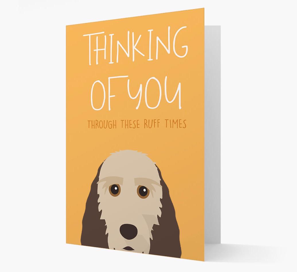 'Thinking of You Through These Ruff Times' Card with {breedFullName} Icon