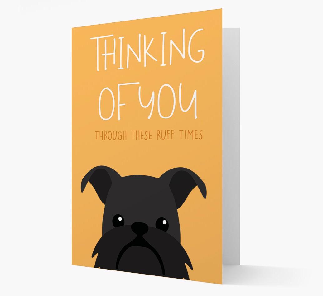 'Thinking of You Through These Ruff Times' Card with {breedFullName} Icon