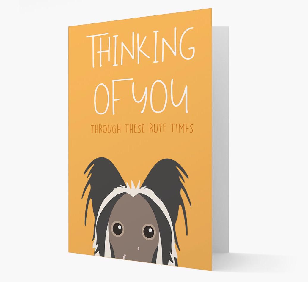 'Thinking of You Through These Ruff Times' Card with {breedFullName} Icon