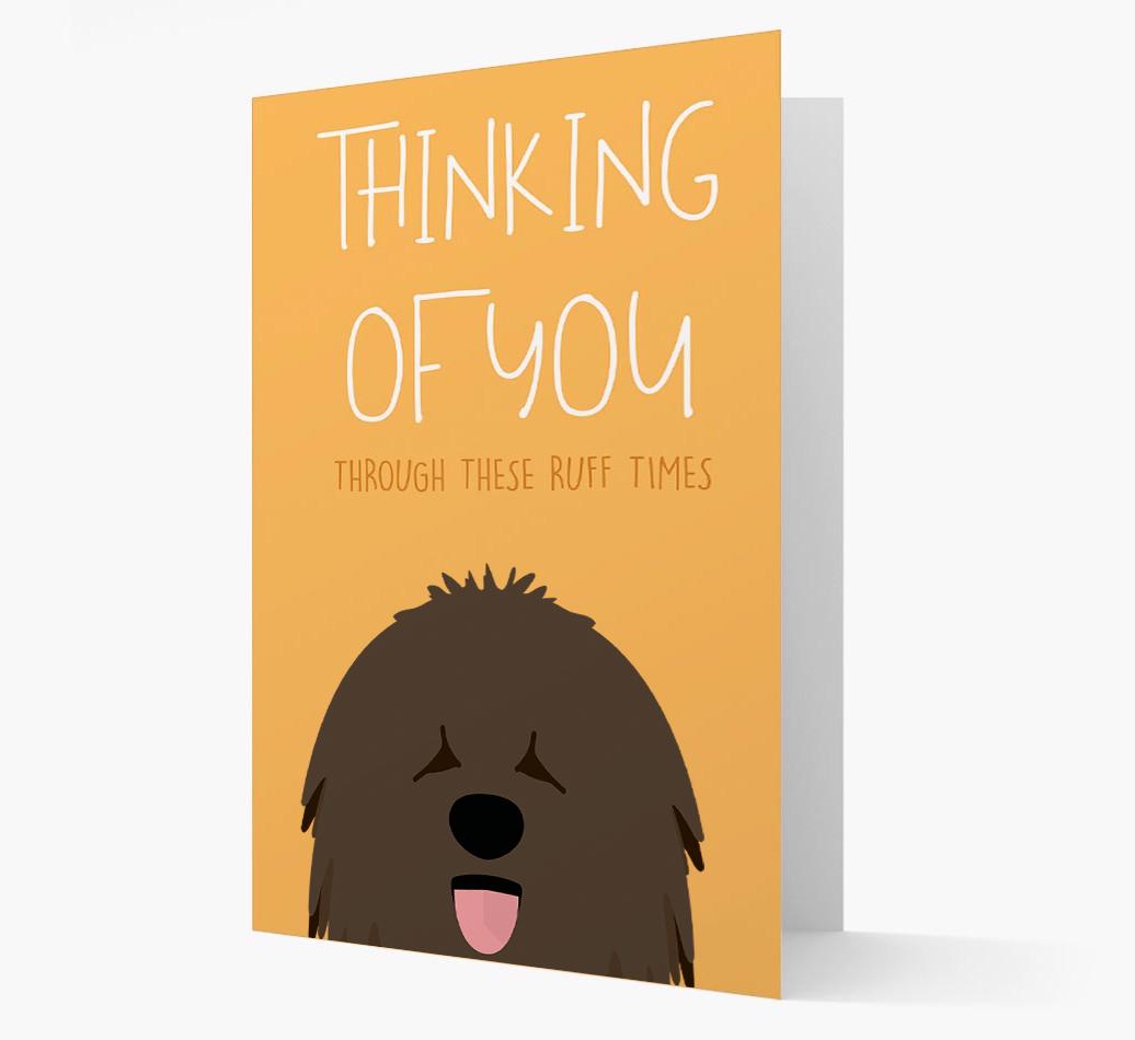 'Thinking of You Through These Ruff Times' Card with {breedFullName} Icon
