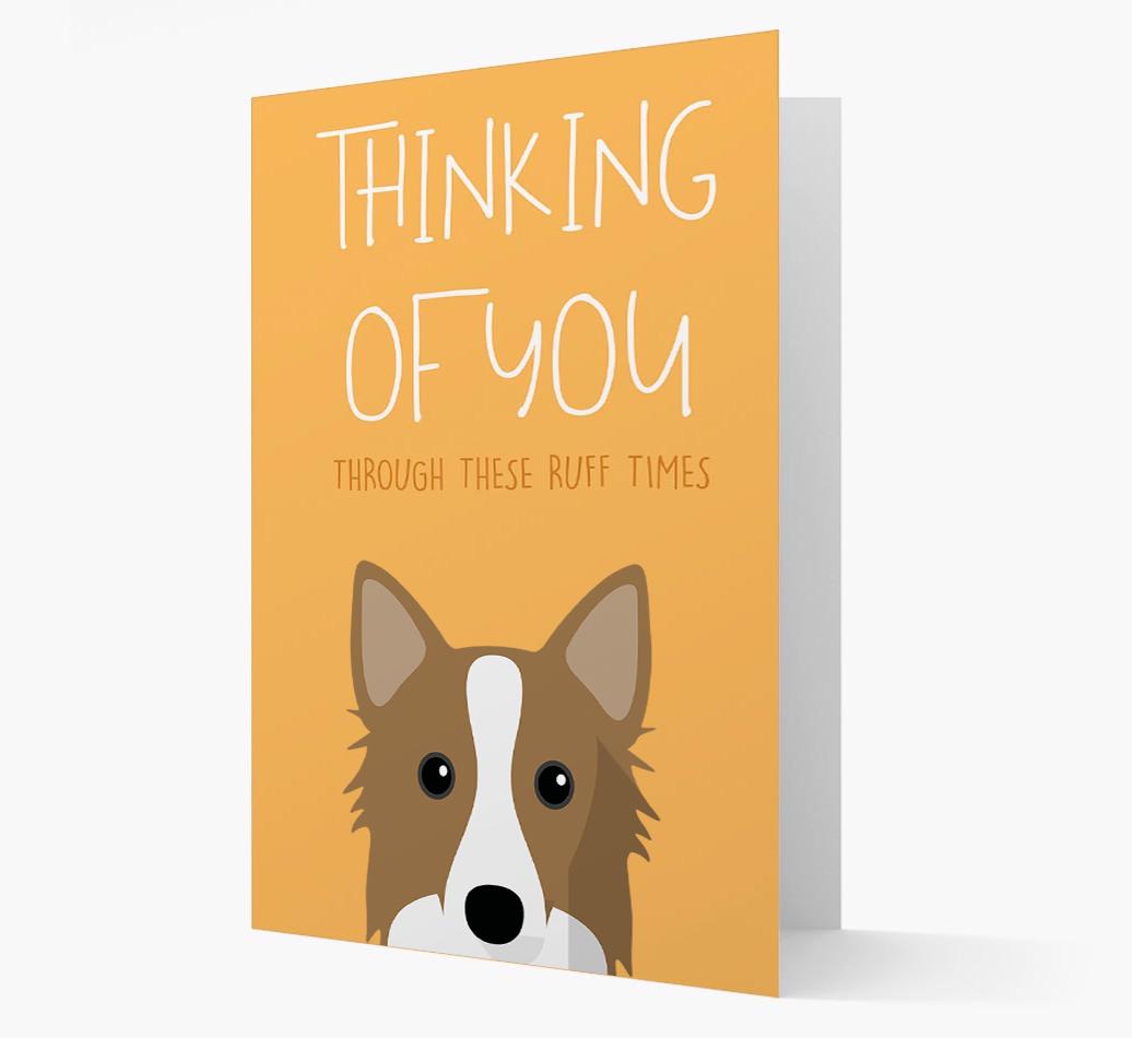 'Thinking of You Through These Ruff Times' Card with {breedFullName} Icon