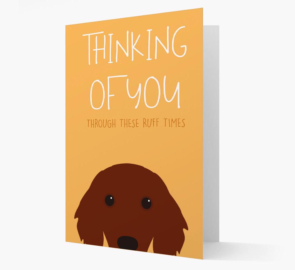'Thinking of You Through These Ruff Times' Card with {breedFullName} Icon