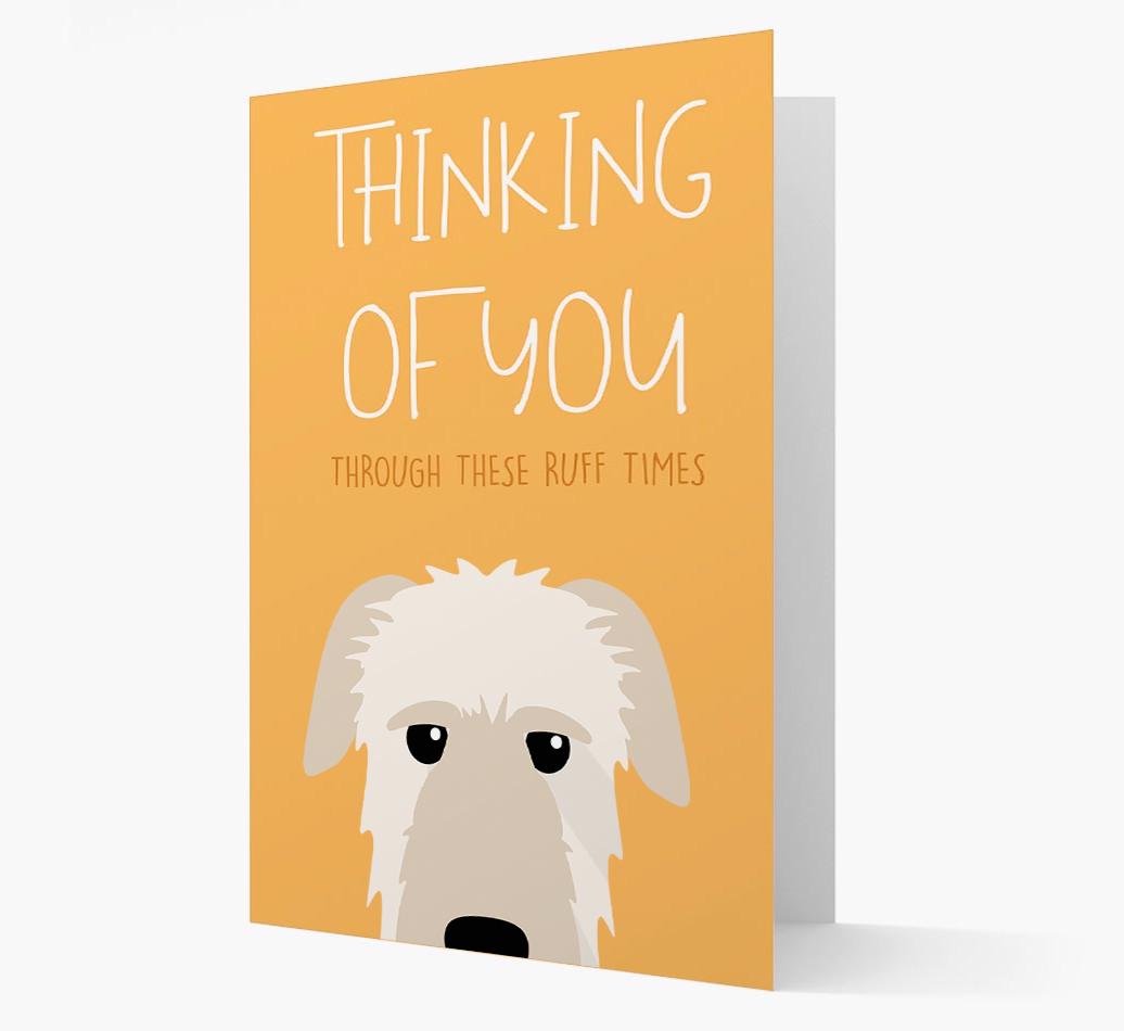 'Thinking of You Through These Ruff Times' Card with {breedFullName} Icon