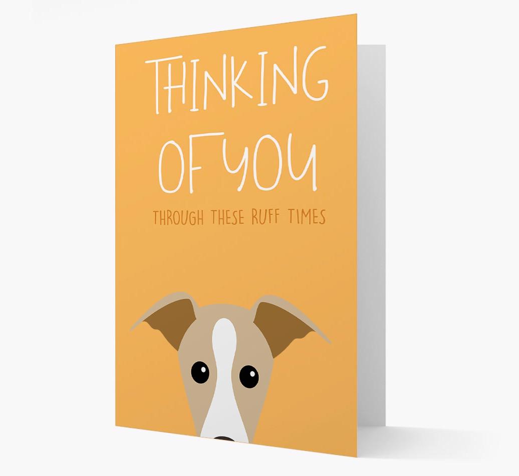'Thinking of You Through These Ruff Times' Card with {breedFullName} Icon