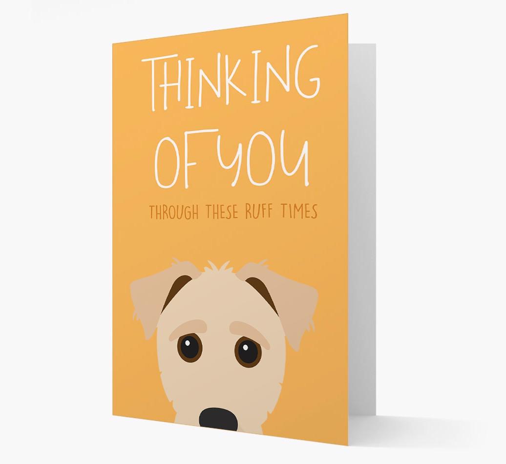 'Thinking of You Through These Ruff Times' Card with {breedFullName} Icon