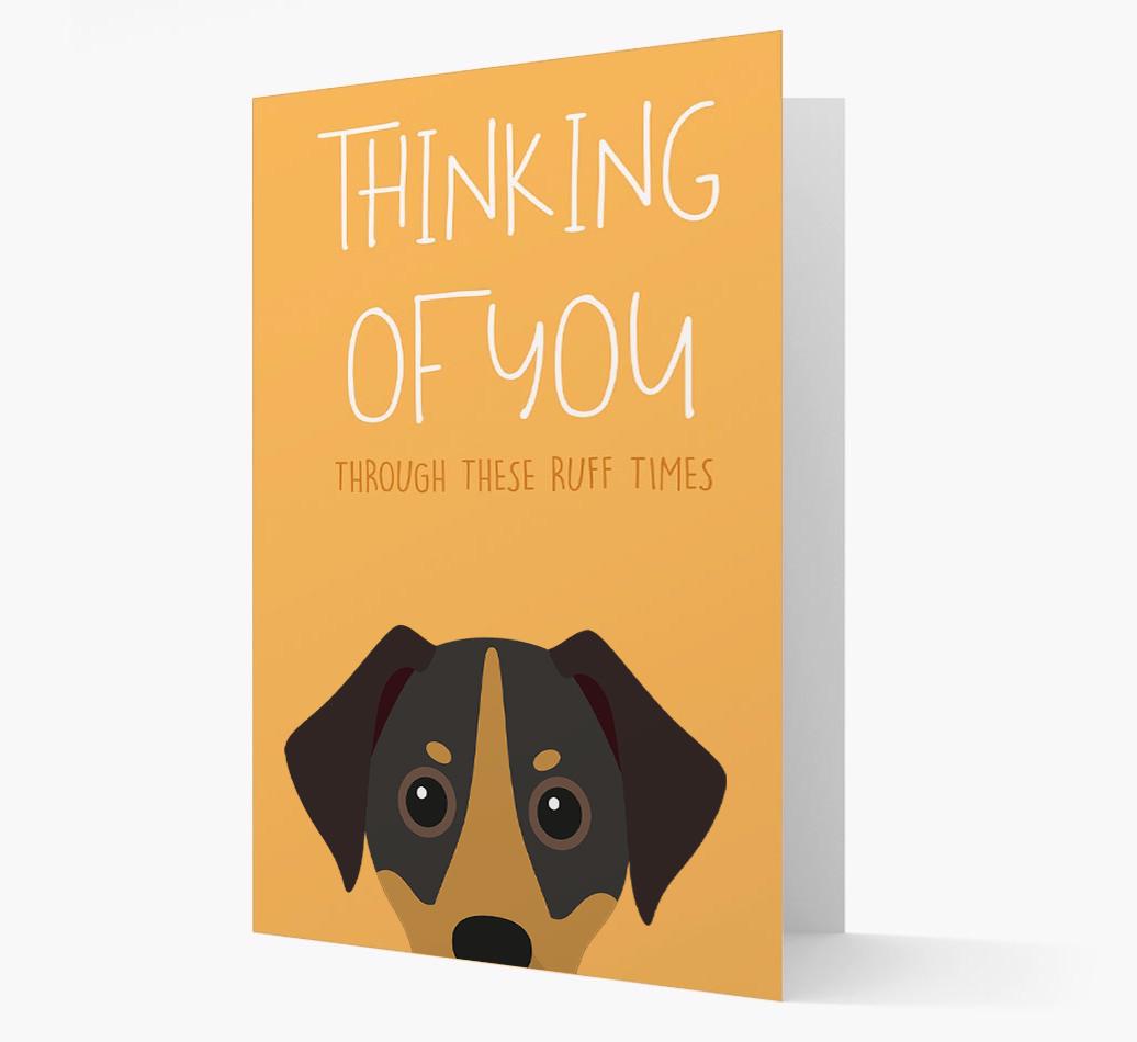 'Thinking of You Through These Ruff Times' Card with {breedFullName} Icon
