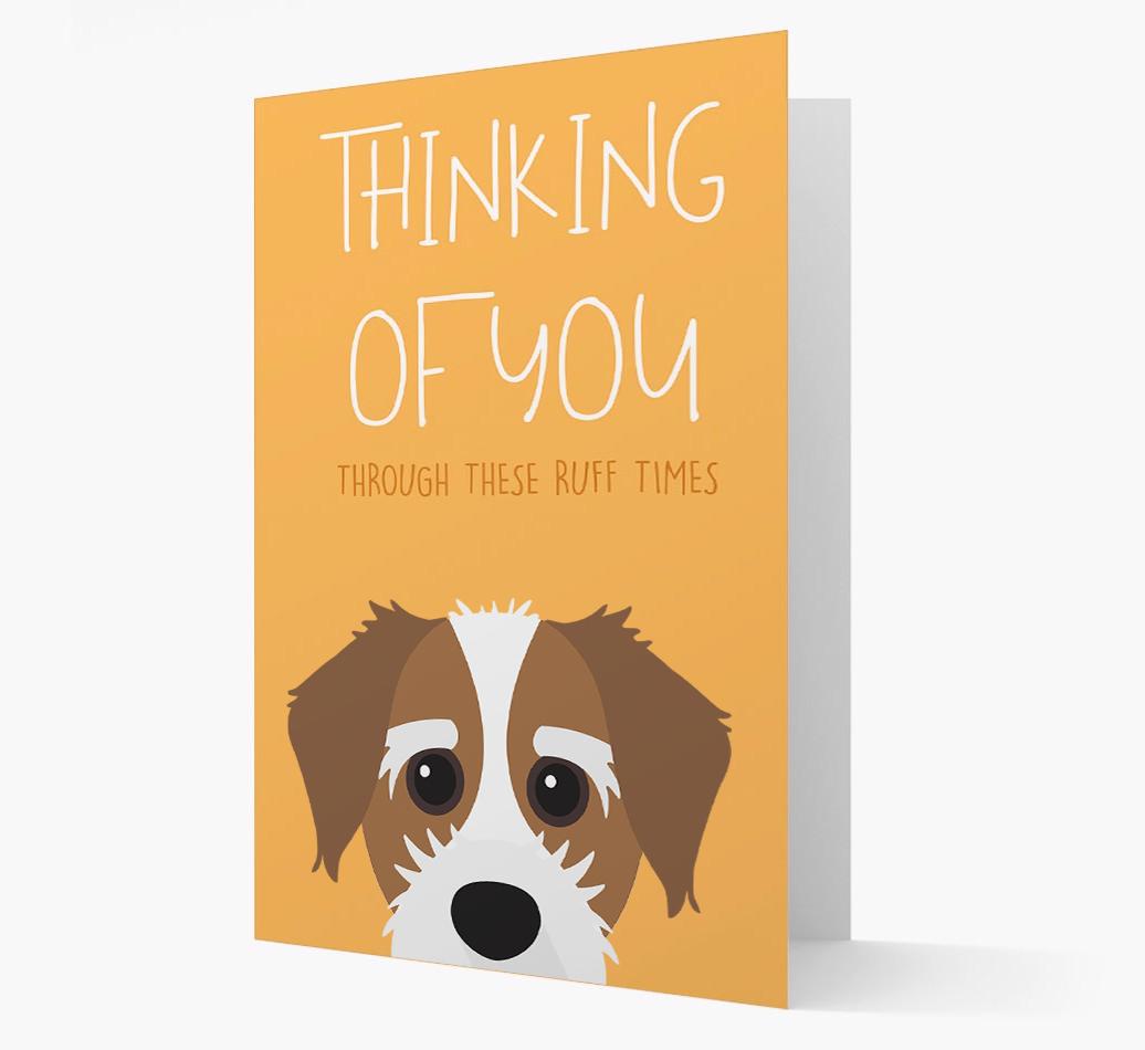 'Thinking of You Through These Ruff Times' Card with {breedFullName} Icon