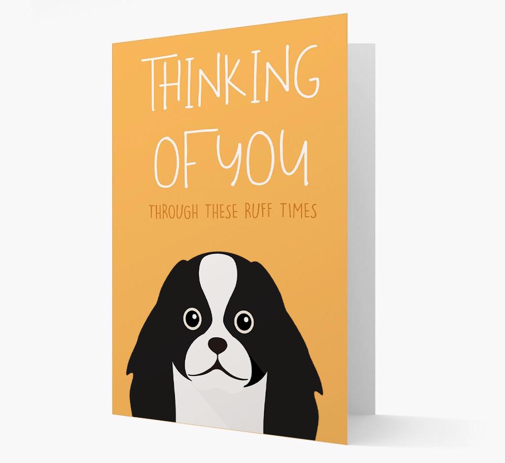 'Thinking of You Through These Ruff Times' Card with {breedFullName} Icon