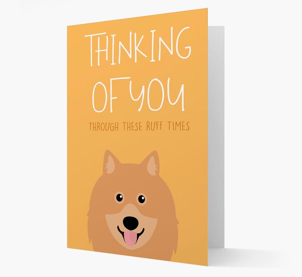 'Thinking of You Through These Ruff Times' Card with {breedFullName} Icon