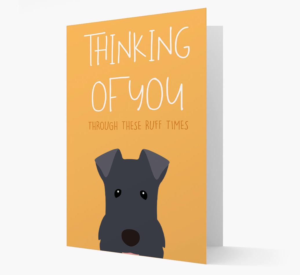 'Thinking of You Through These Ruff Times' Card with {breedFullName} Icon