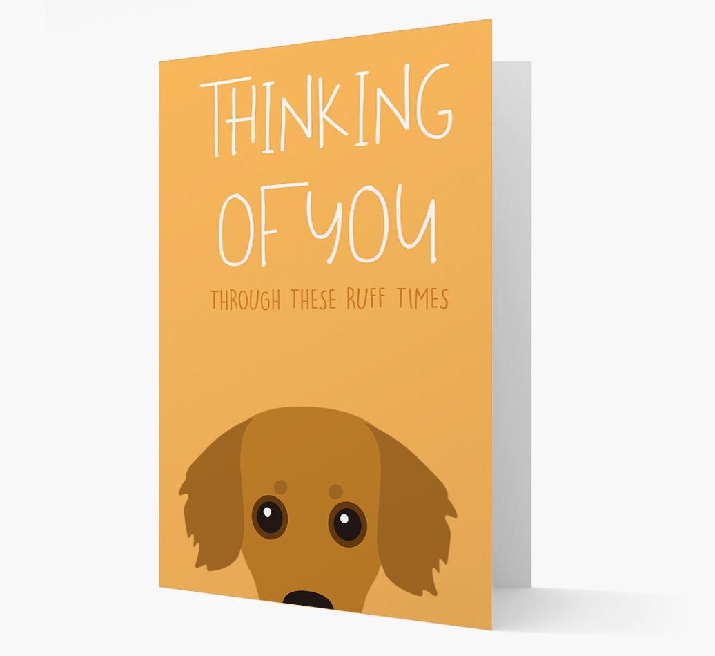 'Thinking of You Through These Ruff Times' Card with {breedFullName} Icon