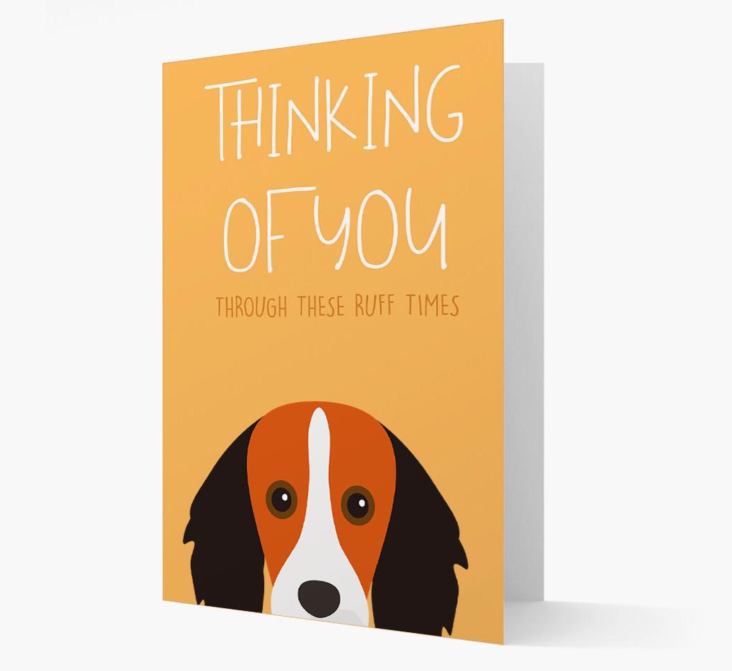 'Thinking of You Through These Ruff Times' Card with {breedFullName} Icon