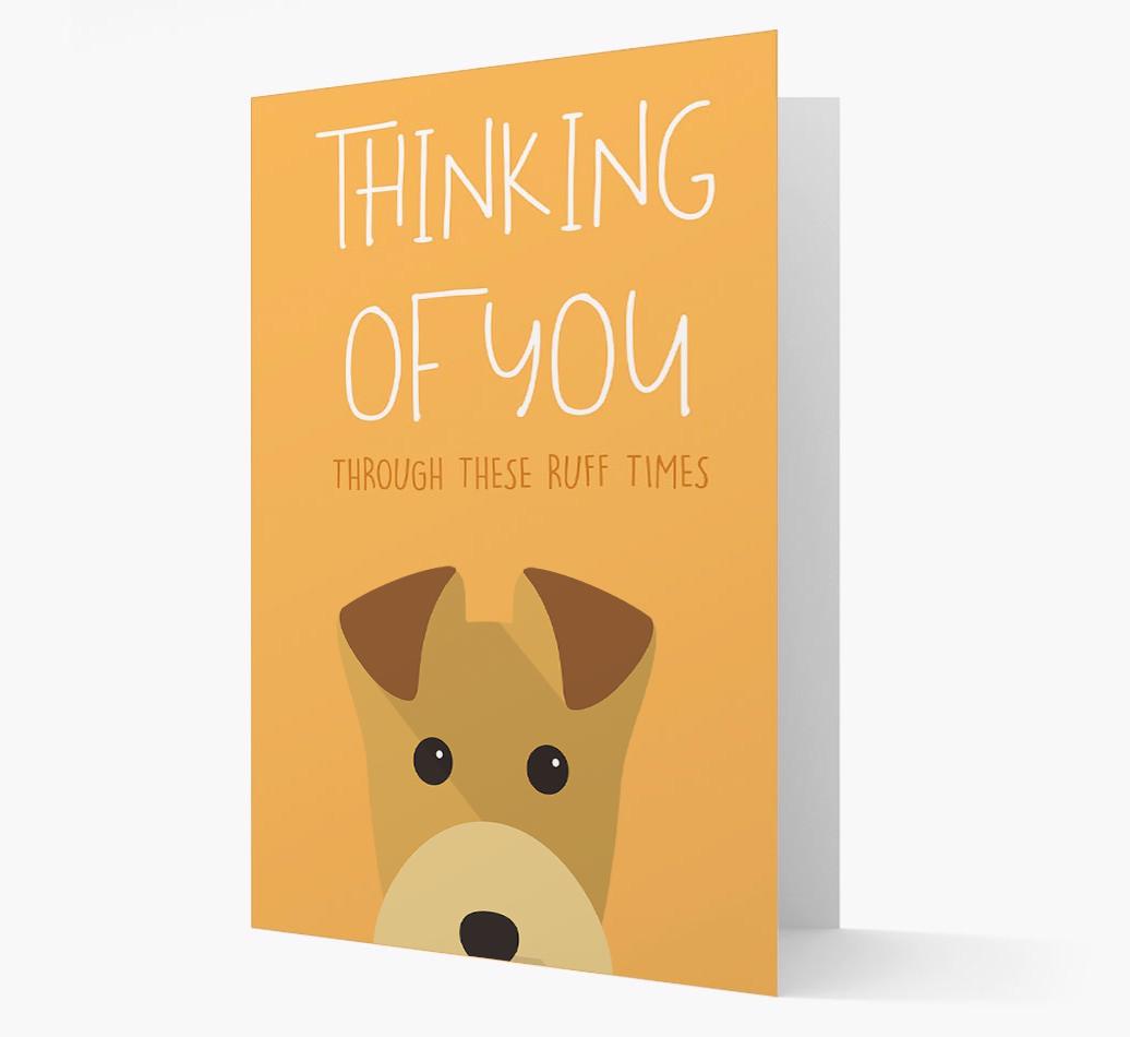 'Thinking of You Through These Ruff Times' Card with {breedFullName} Icon