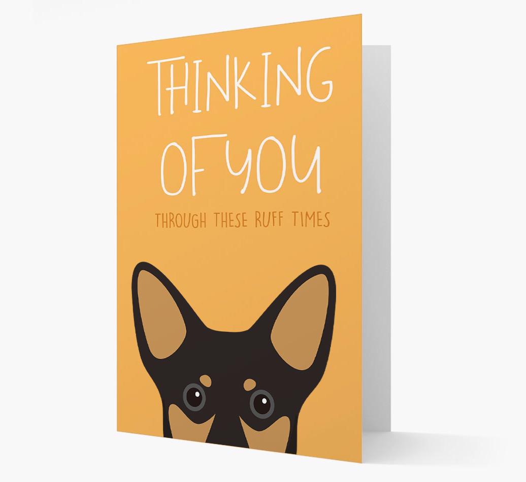 'Thinking of You Through These Ruff Times' Card with {breedFullName} Icon