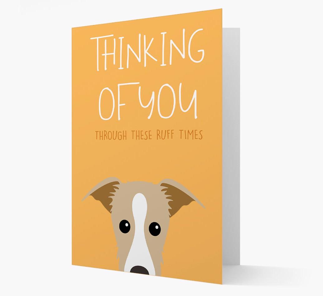 'Thinking of You Through These Ruff Times' Card with {breedFullName} Icon