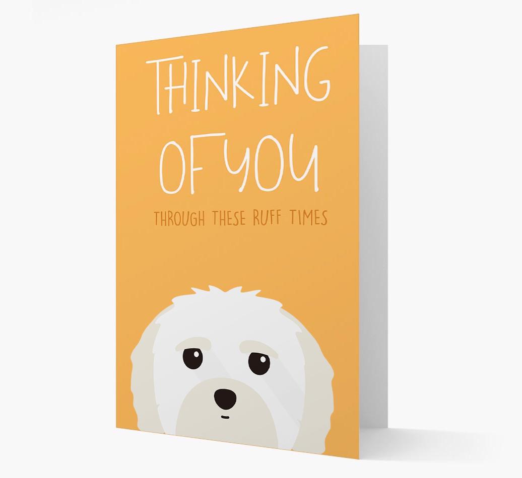 'Thinking of You Through These Ruff Times' Card with {breedFullName} Icon