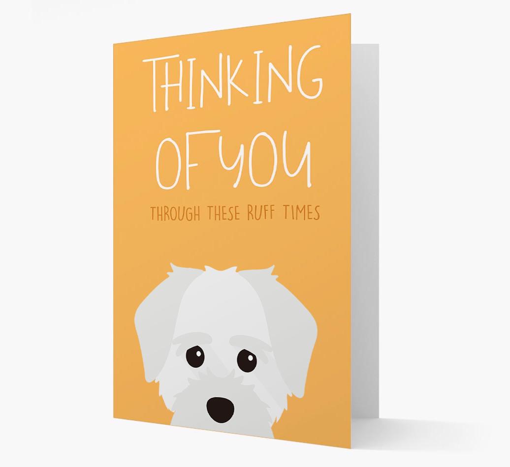 'Thinking of You Through These Ruff Times' Card with {breedFullName} Icon