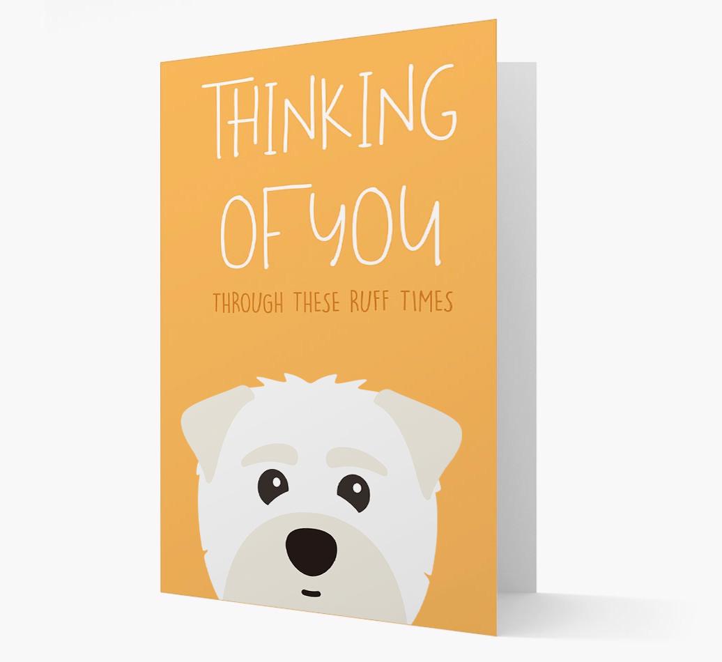 'Thinking of You Through These Ruff Times' Card with {breedFullName} Icon