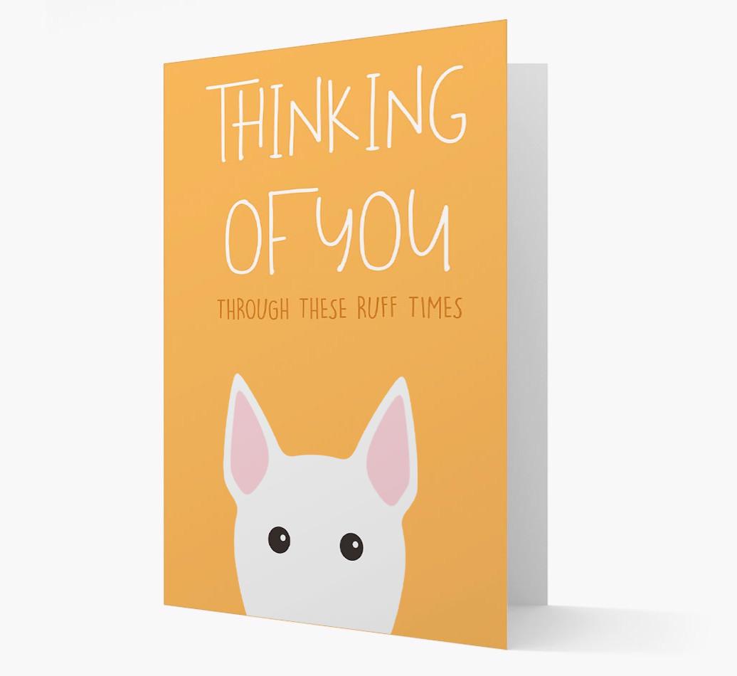 'Thinking of You Through These Ruff Times' Card with {breedFullName} Icon