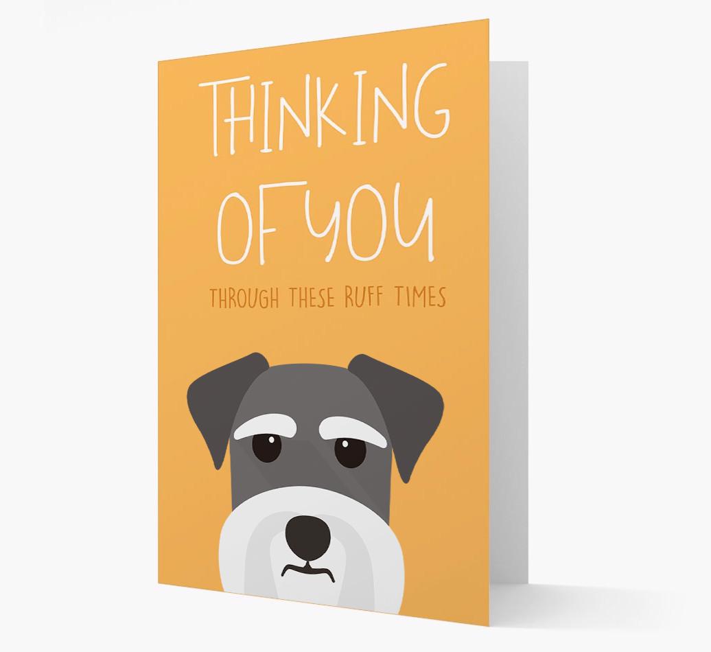'Thinking of You Through These Ruff Times' Card with {breedFullName} Icon