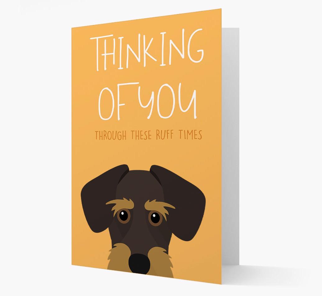 'Thinking of You Through These Ruff Times' Card with {breedFullName} Icon