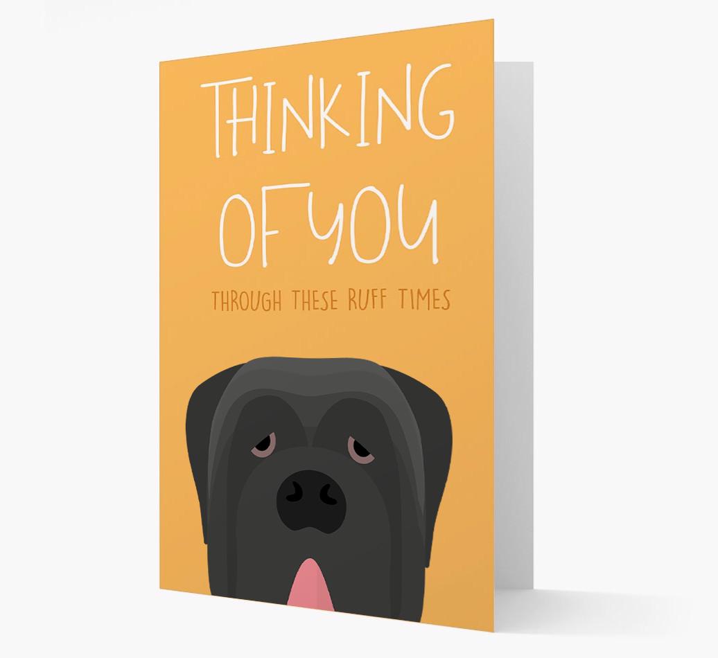 'Thinking of You Through These Ruff Times' Card with {breedFullName} Icon