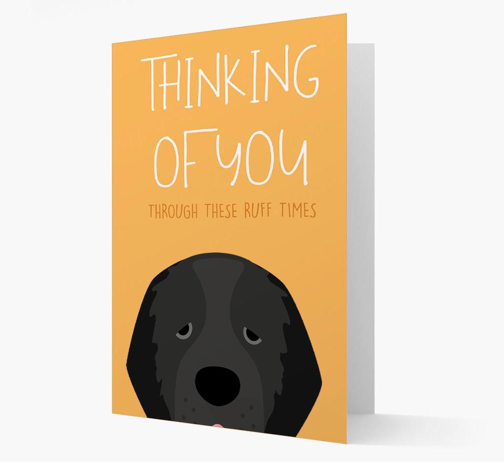 'Thinking of You Through These Ruff Times' Card with {breedFullName} Icon