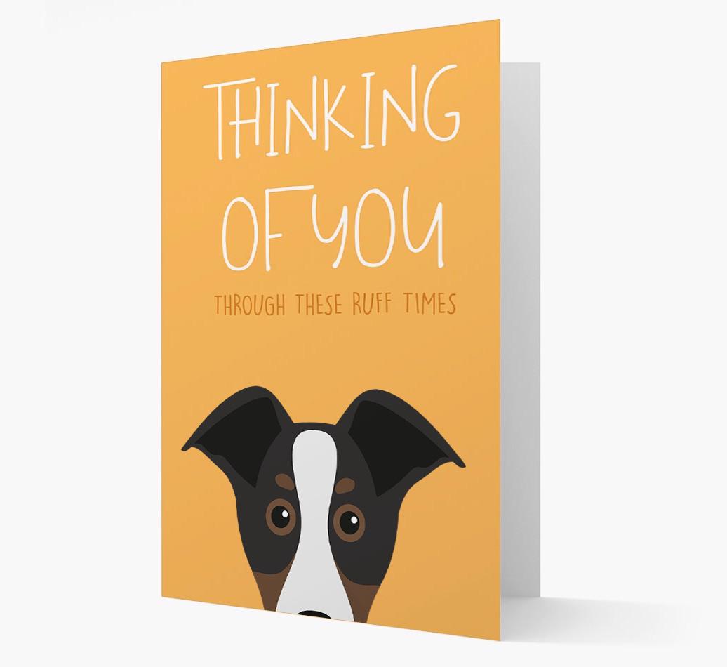 'Thinking of You Through These Ruff Times' Card with {breedFullName} Icon