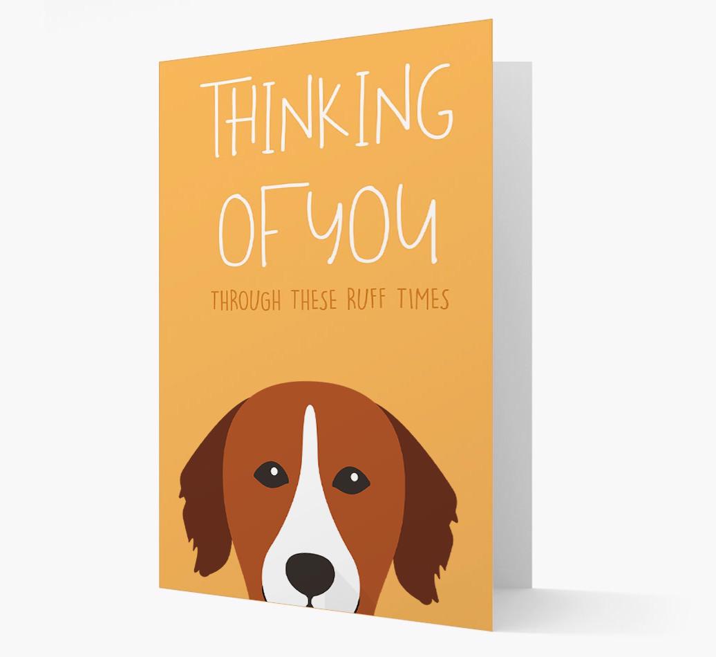 'Thinking of You Through These Ruff Times' Card with {breedFullName} Icon