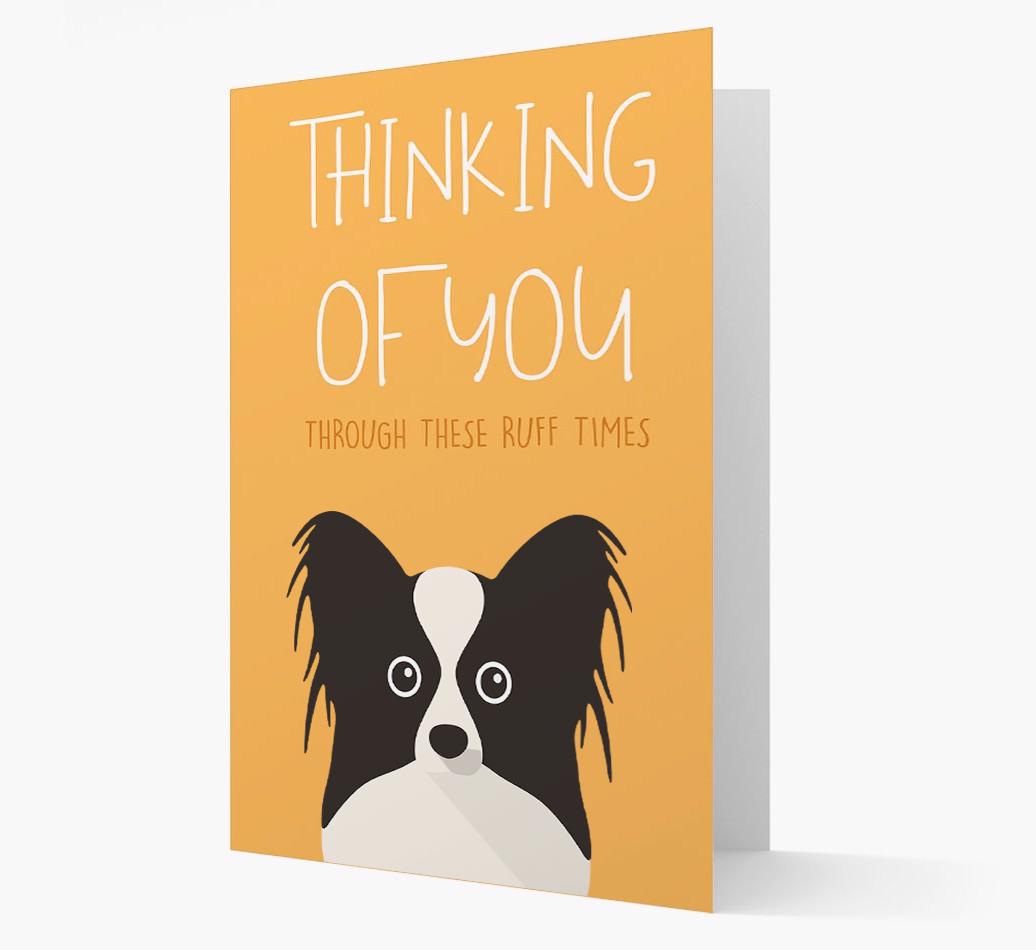 'Thinking of You Through These Ruff Times' Card with {breedFullName} Icon