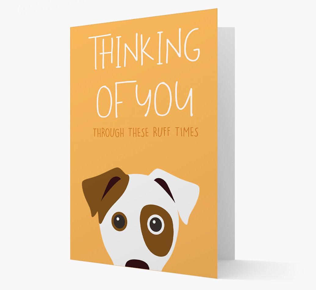 'Thinking of You Through These Ruff Times' Card with {breedFullName} Icon