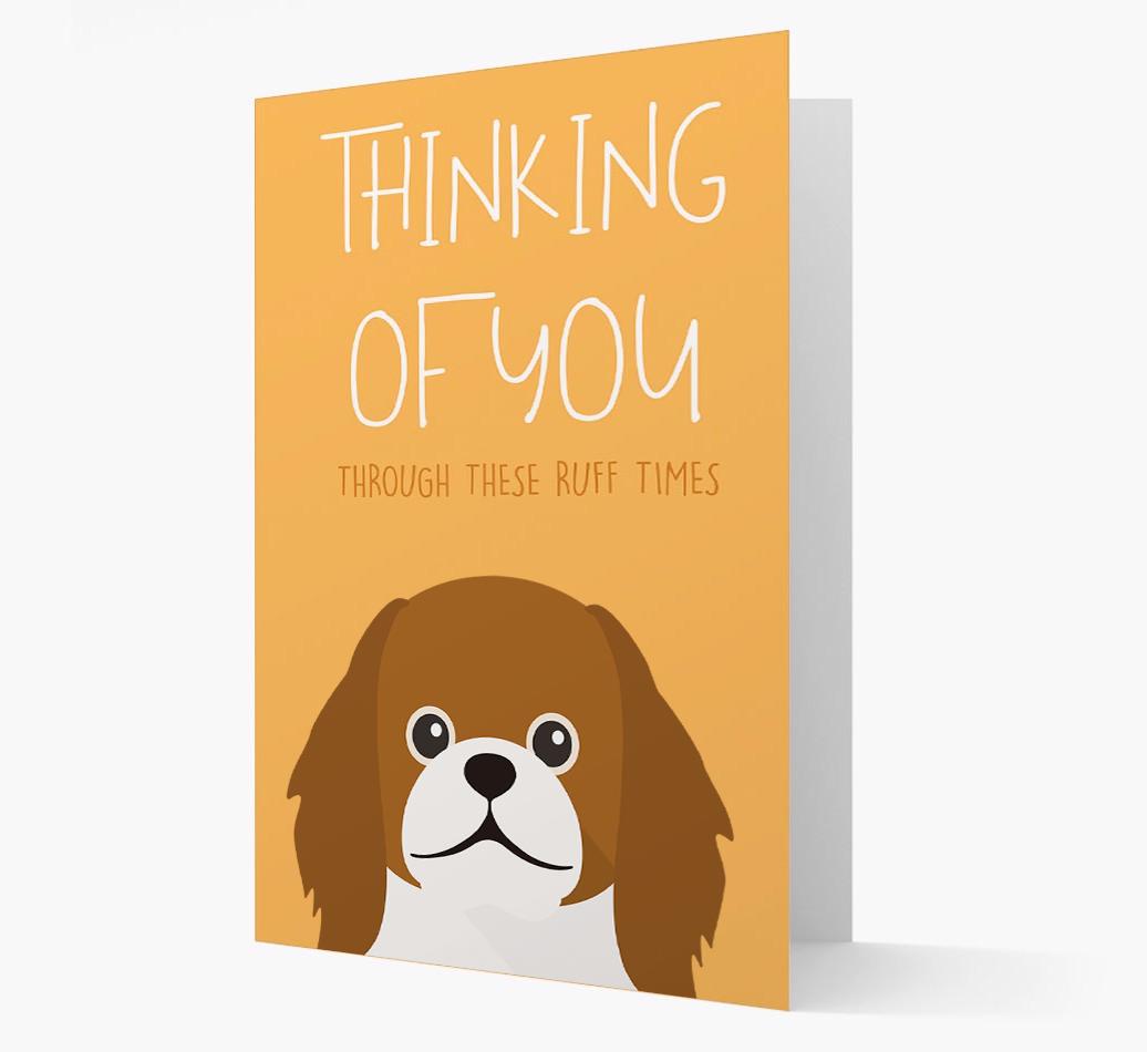 'Thinking of You Through These Ruff Times' Card with {breedFullName} Icon