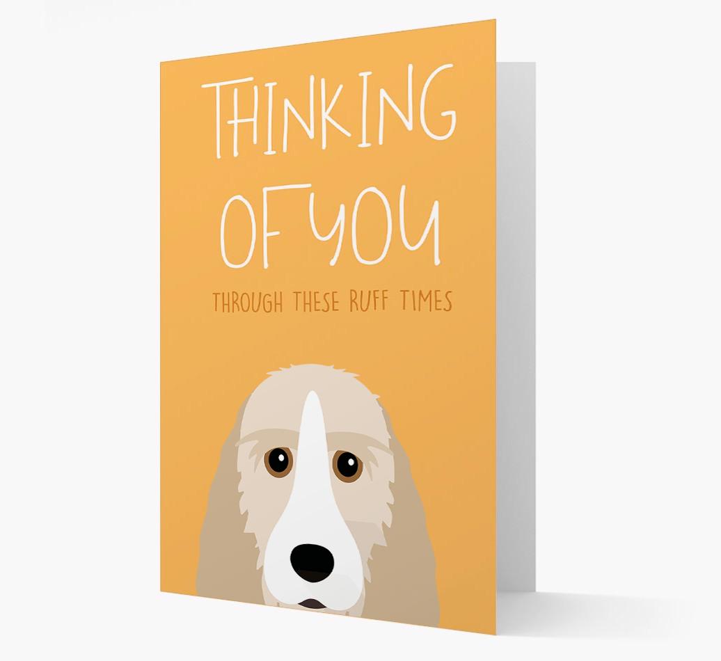 'Thinking of You Through These Ruff Times' Card with {breedFullName} Icon
