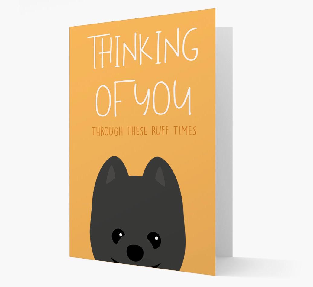 'Thinking of You Through These Ruff Times' Card with {breedFullName} Icon