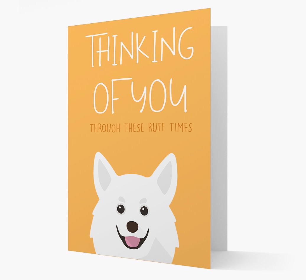 'Thinking of You Through These Ruff Times' Card with {breedFullName} Icon