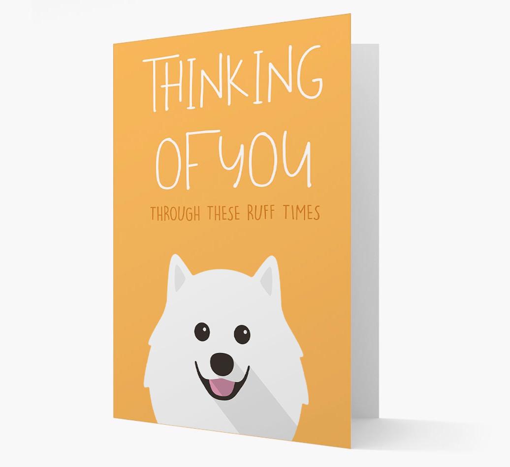 'Thinking of You Through These Ruff Times' Card with {breedFullName} Icon