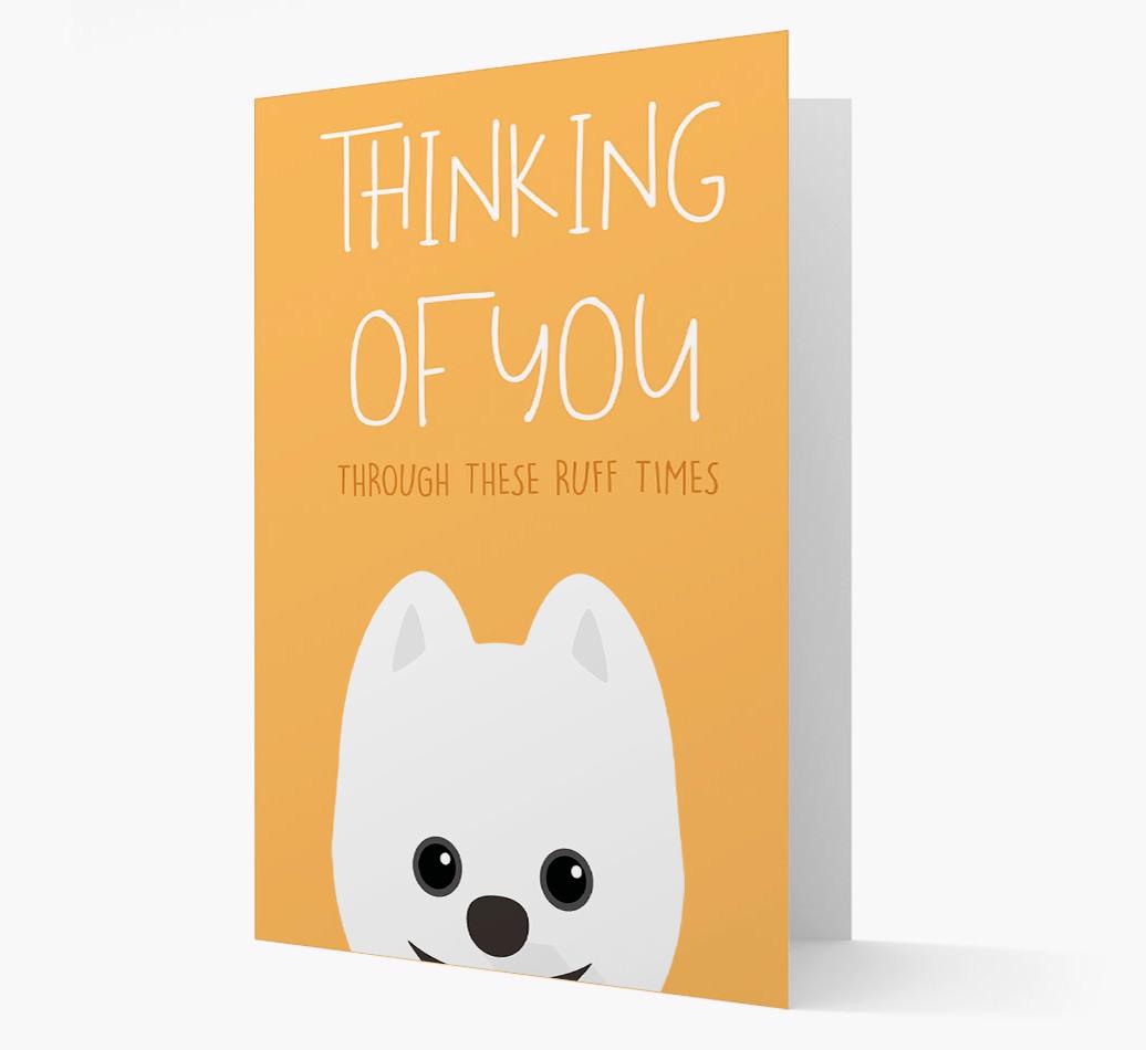 'Thinking of You Through These Ruff Times' Card with {breedFullName} Icon