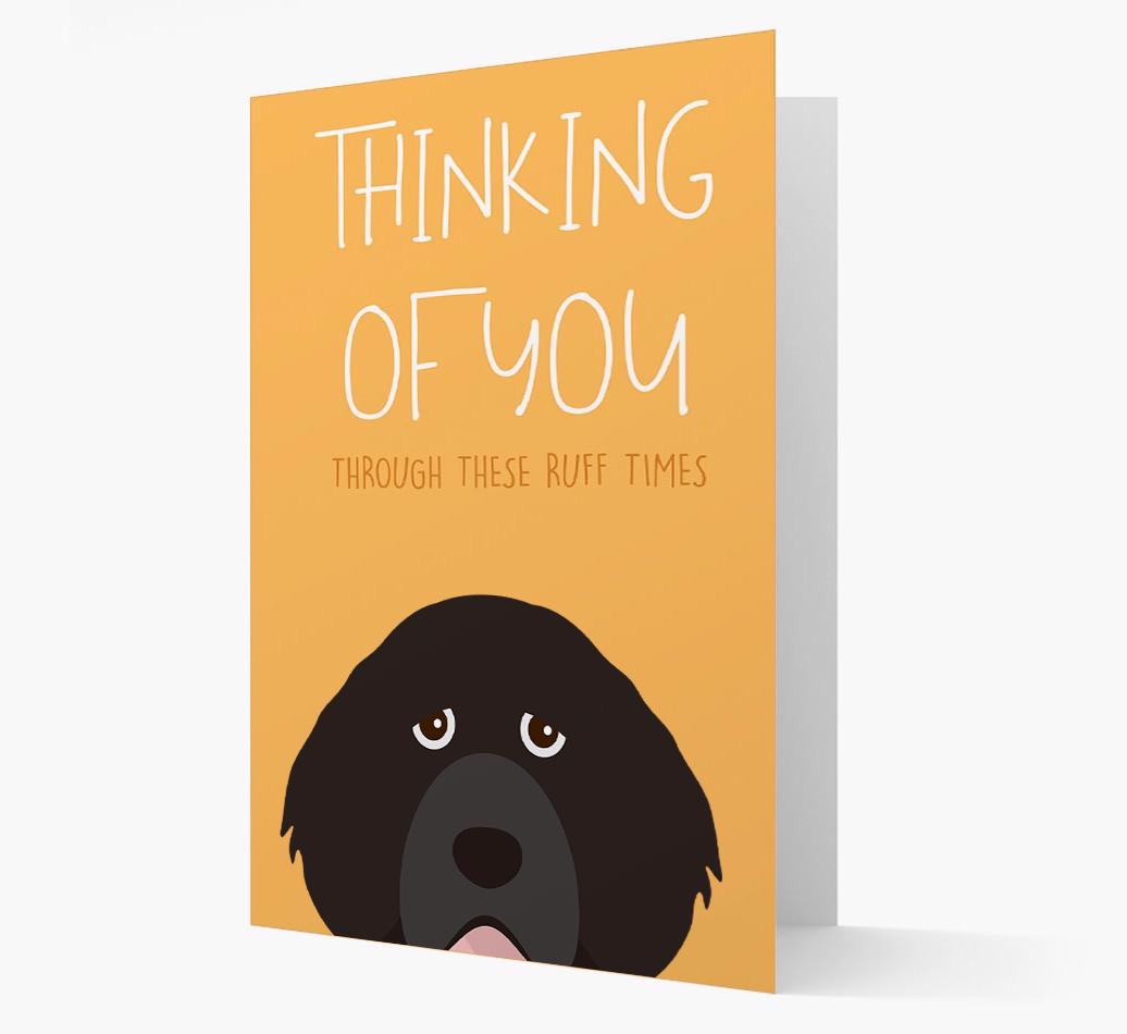 'Thinking of You Through These Ruff Times' Card with {breedFullName} Icon