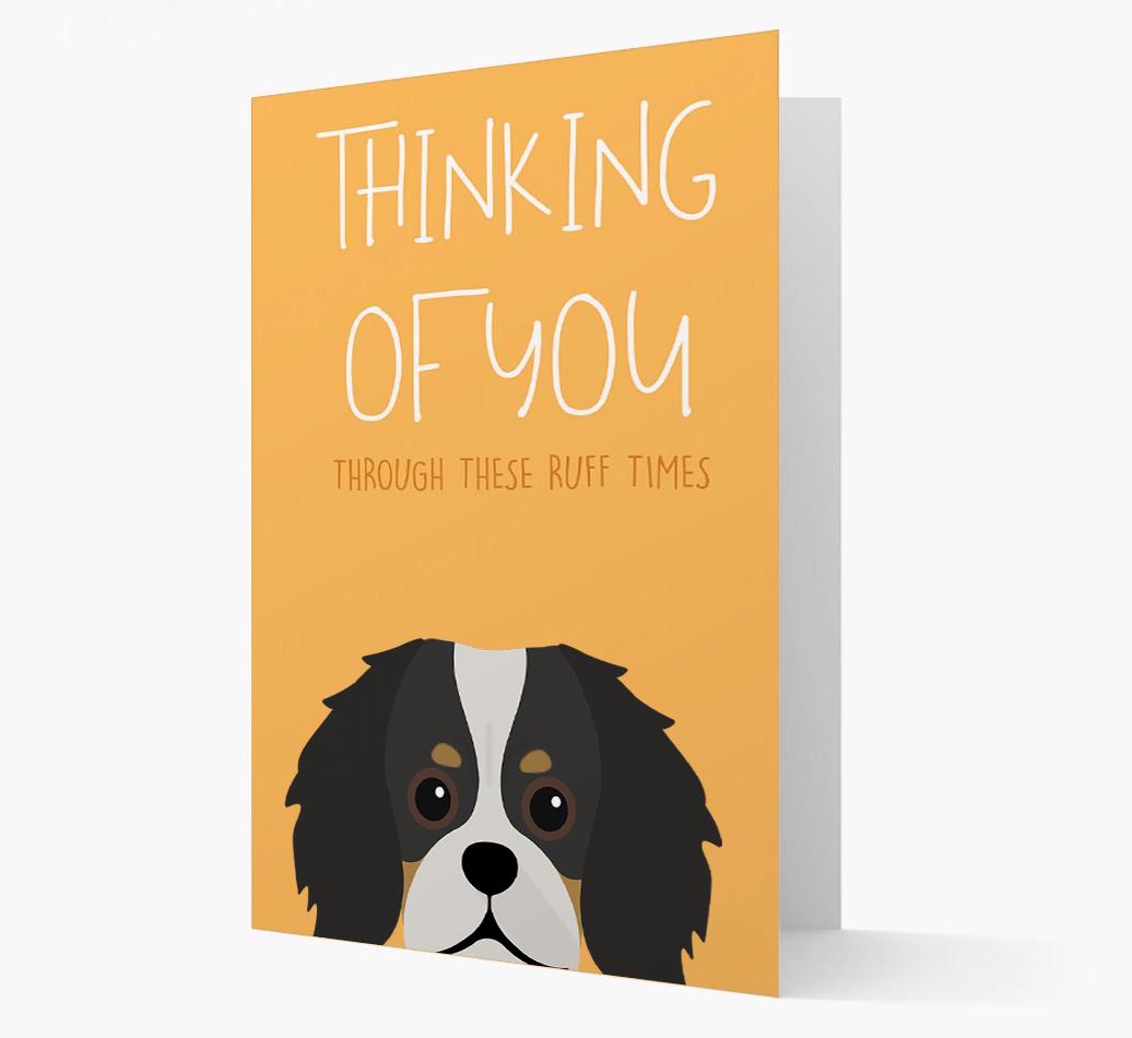 'Thinking of You Through These Ruff Times' Card with {breedFullName} Icon