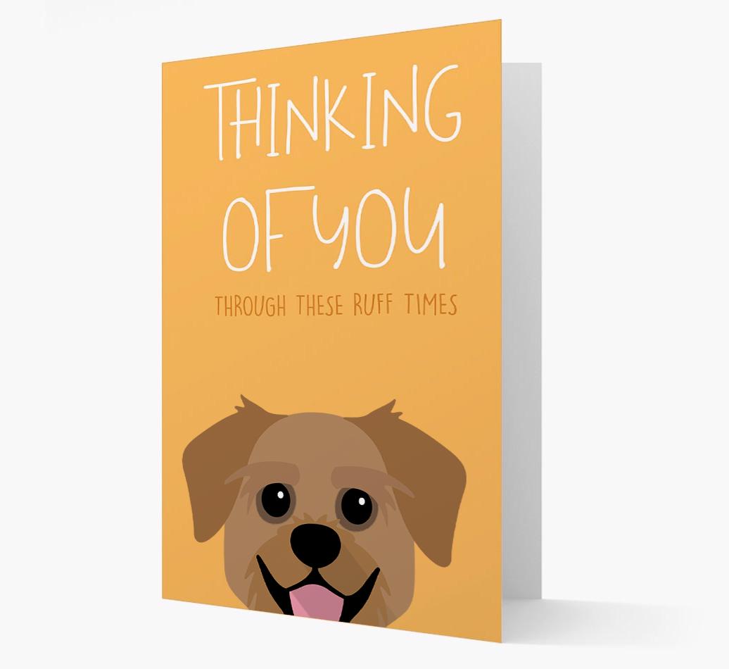 'Thinking of You Through These Ruff Times' Card with {breedFullName} Icon