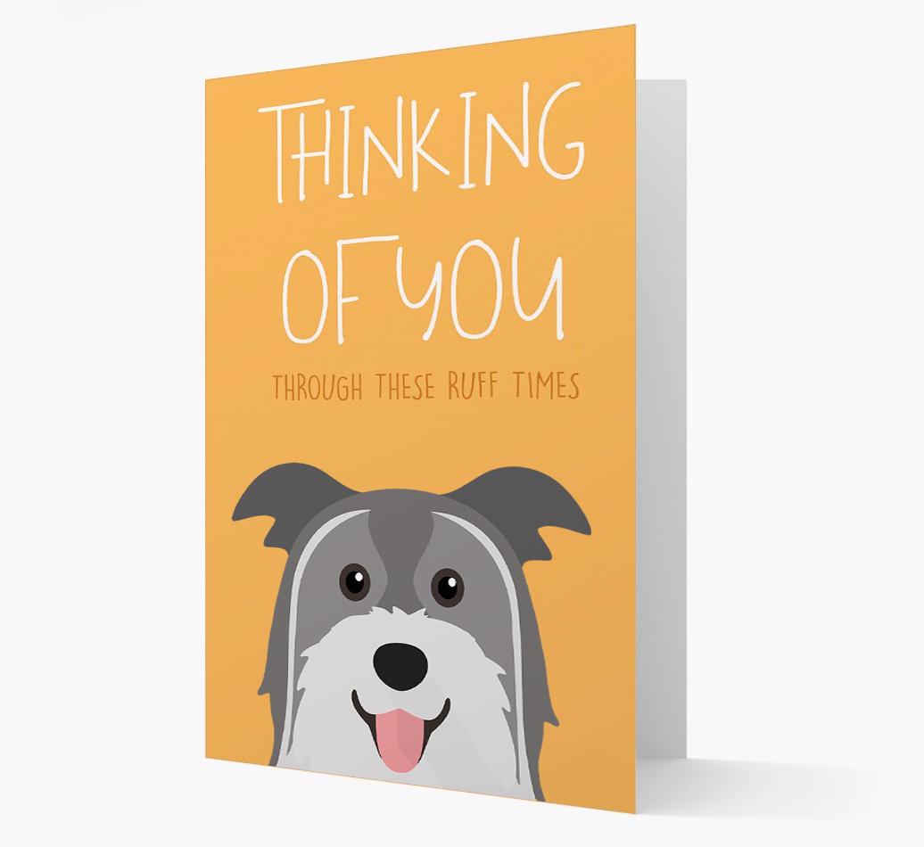 'Thinking of You Through These Ruff Times' Card with {breedFullName} Icon