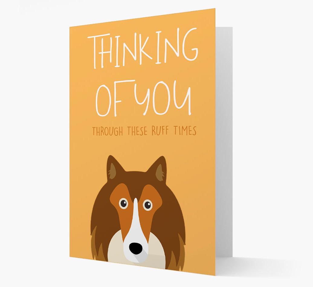 'Thinking of You Through These Ruff Times' Card with {breedFullName} Icon