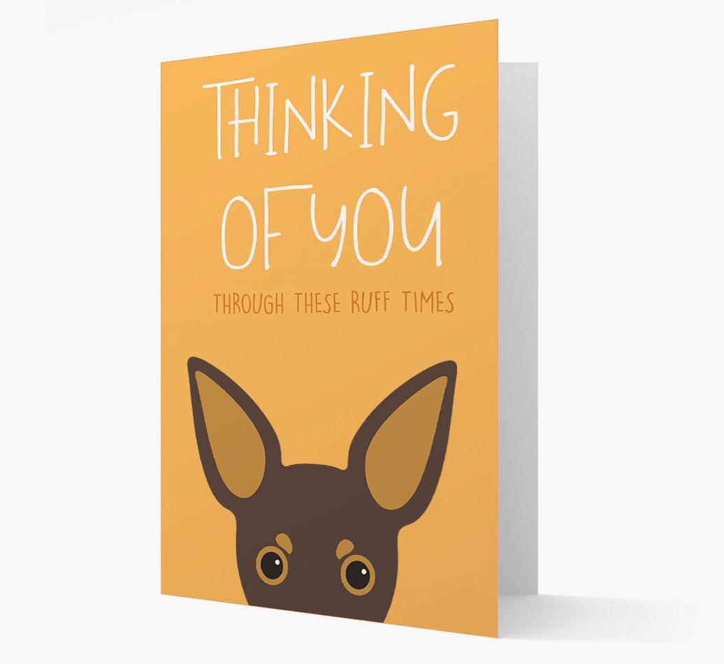 'Thinking of You Through These Ruff Times' Card with {breedFullName} Icon