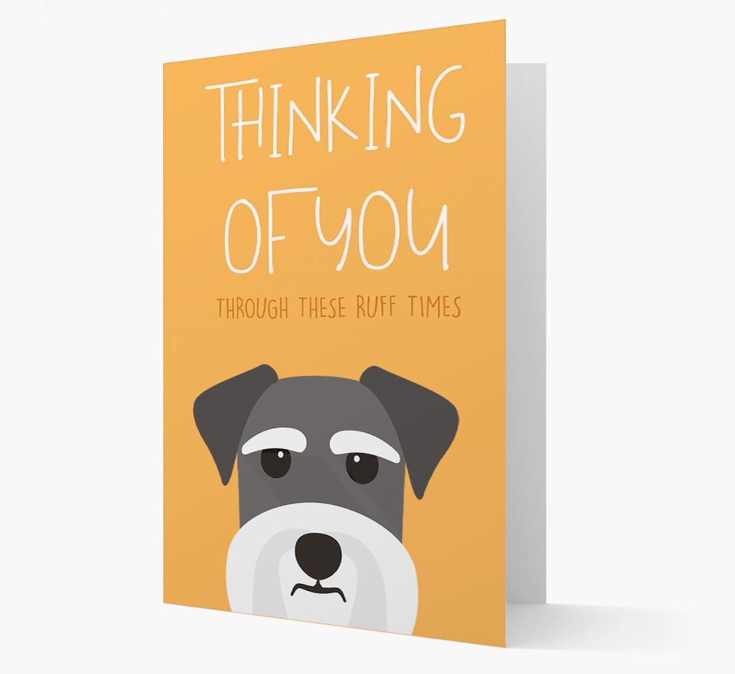 'Thinking of You Through These Ruff Times' Card with {breedFullName} Icon